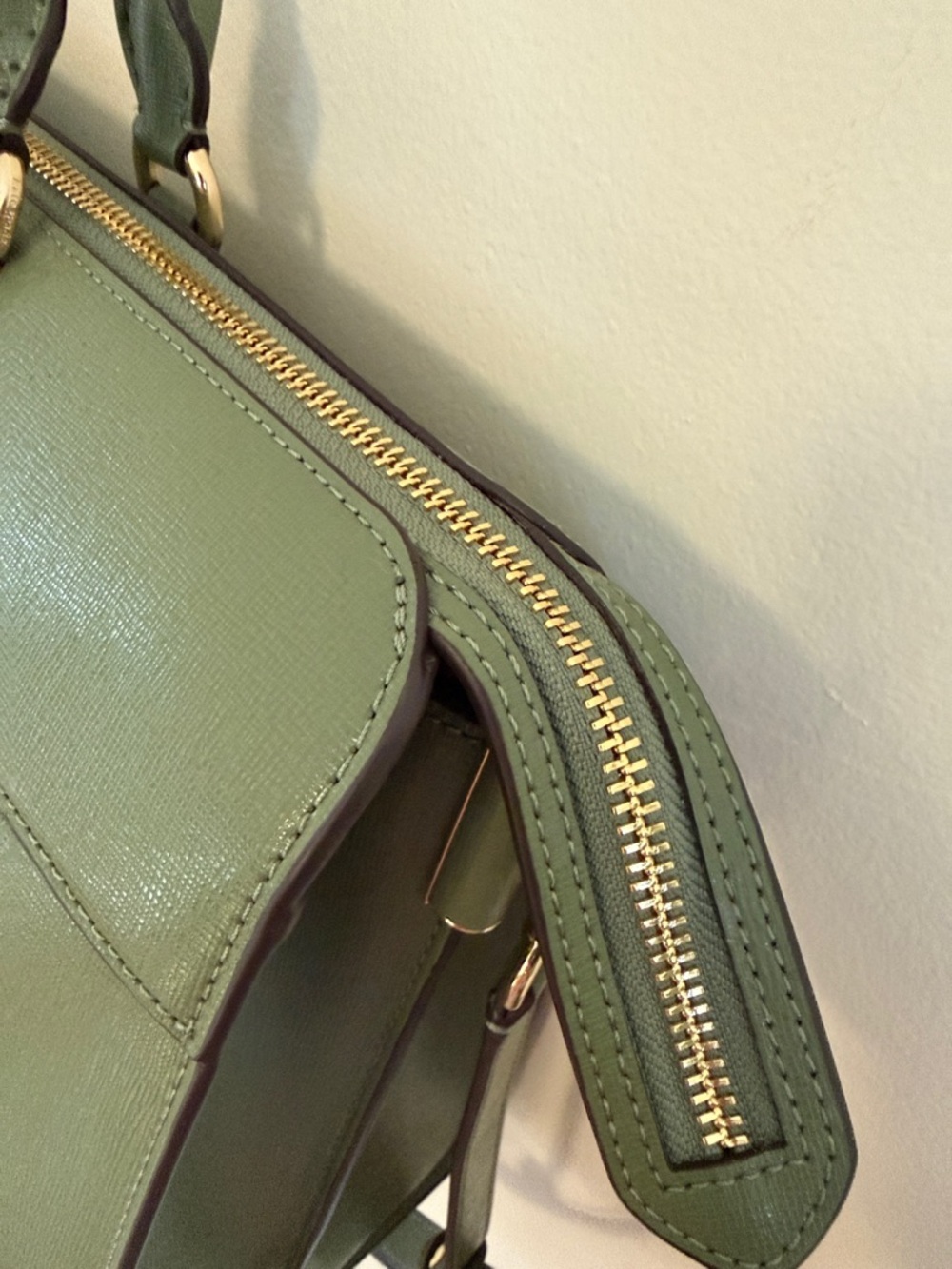 ๐ NWOT ๐ kate spade Forest Green Leather Satchel with Removable Strap - Picture 5 of 14